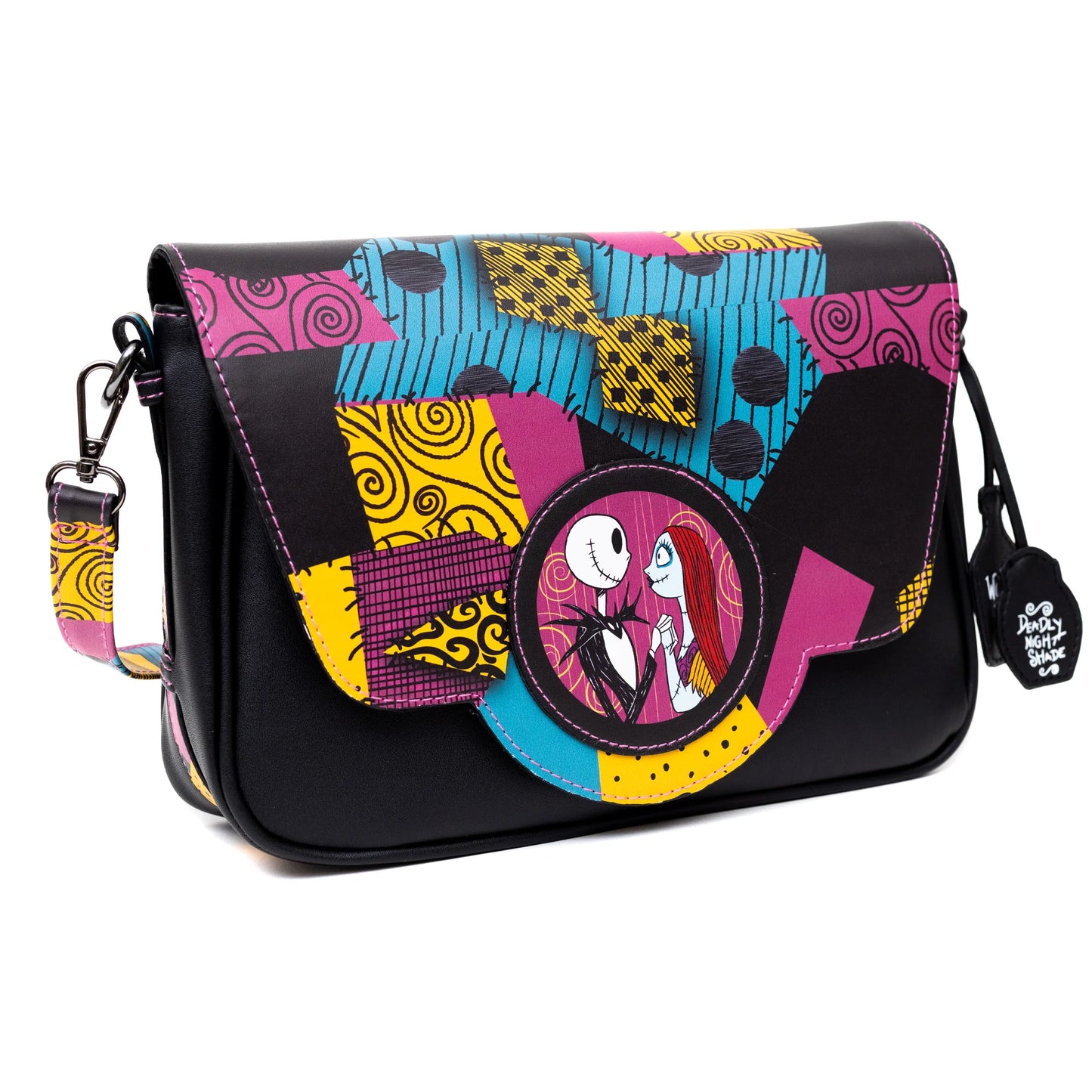 Jack & Sally Fold Over Crossbody Bag